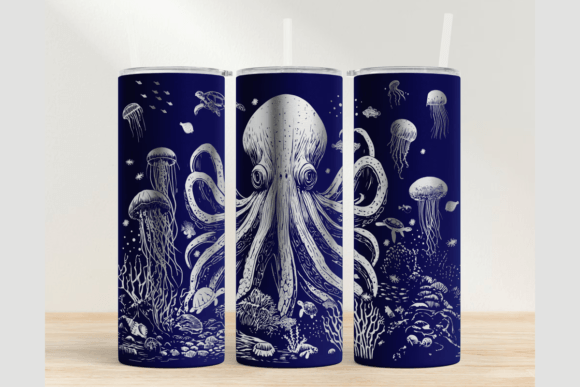 Download Octopus 20oz Laser Tumbler Wrap SVG - Laser tumbler wrap Collection
