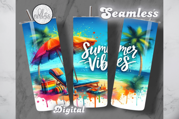 Download Summer Vibes Beach Tumbler Wrap - Summer vibes Collection