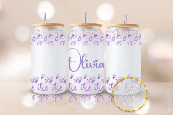 Download Flowers Personalized Libbey Cup Wrap PNG - Premium Resources