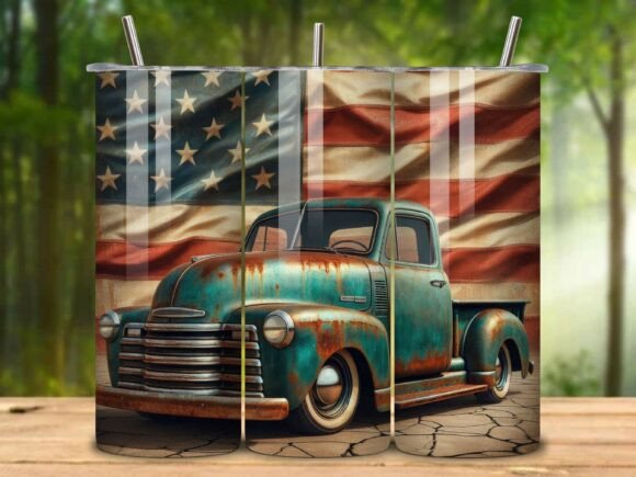 Download Rusty Vintage Americana Tumbler Wrap V.2 - Vintage americana Collection