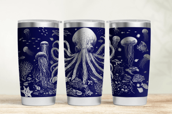 Download Octopus 20oz 30oz Laser Tumbler Wrap SVG - Laser tumbler wrap Collection