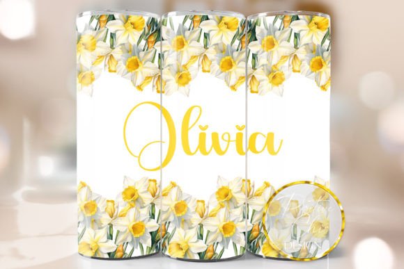 Download Daffodils Personalized Tumbler Wrap PNG - Personalized tumbler wrap png Collection