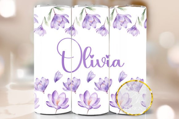 Download Personalized Flowers Tumbler Wrap PNG - Premium Resources