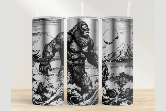 Download Bigfoot 20oz Laser Tumbler Wrap SVG - Laser tumbler wrap Collection