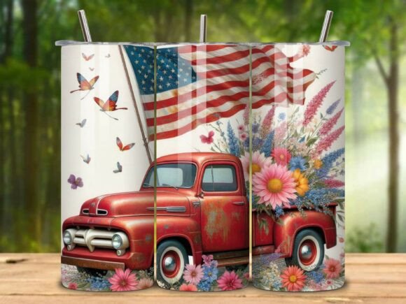 Download Rusty Vintage Americana Tumbler Wrap V.3 - Vintage americana Collection